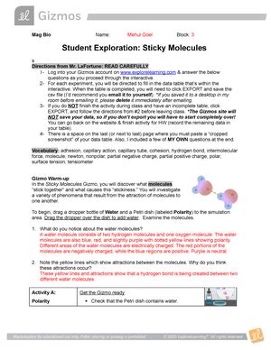 Student exploration polarity and intermolecular forces answer key. Student Exploration Polarity And Intermolecular Forces ...
