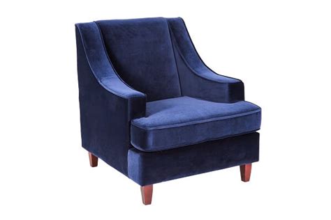 Exquisitely gray or taupe aluminum upholstered cushioned chair with rattan. Florence Navy Blue Velvet Armchair - Divine Events