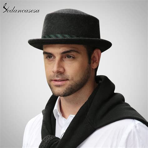 Sedancasesa New Male Fedora Hat Classic Style Formal Church Hat With
