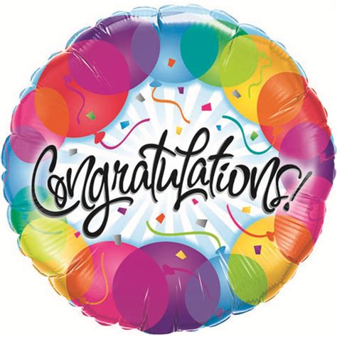 Congratulations Balloons Foil Balloon 1845cm Qualatex 33360