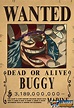 One Piece Buggy Wanted Poster 42CM | One Piece Universe