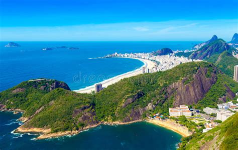 Aerial View Of Botafogo Copacabana And Ipanema Beach In