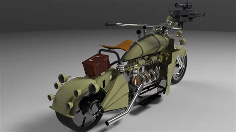 Steampunk Motorcycle 3d Models