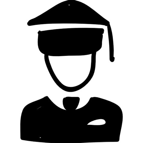 Graduate Man Hand Drawn Person Free Education Icons