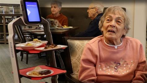 robots serve food to seniors wesley enhanced living wel main line in pennsylvania abc7 new york