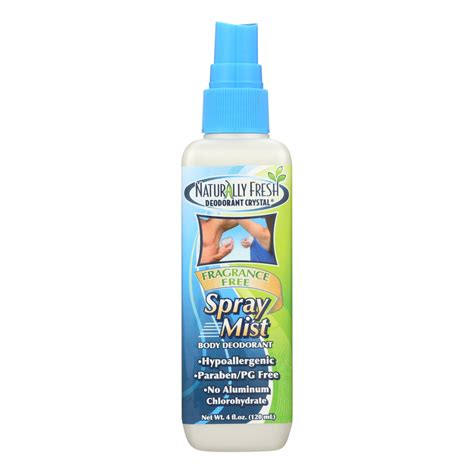 Naturally Fresh Spray Mist Body Deodorant Fragrance Free 4 Fl Oz Ebay