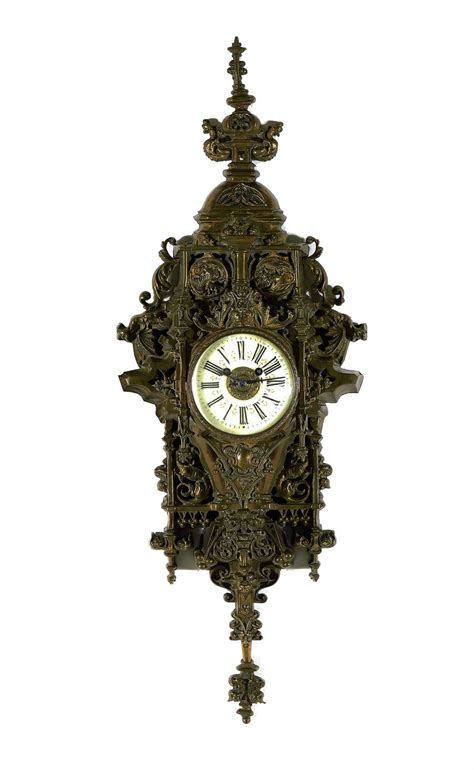 Sold Price Black Forest Bronze Gothic Revival Wall Clock By Lenzkirch April 4 0121 1000 Am Edt