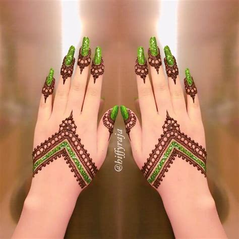 Glitter Mehndi Designs For Hands By Hiffyraja K Fashion