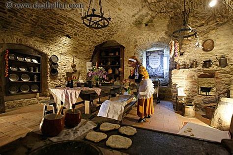 Woman Cooking In Medieval Kitchen 2 Castle Kitchens Medieval