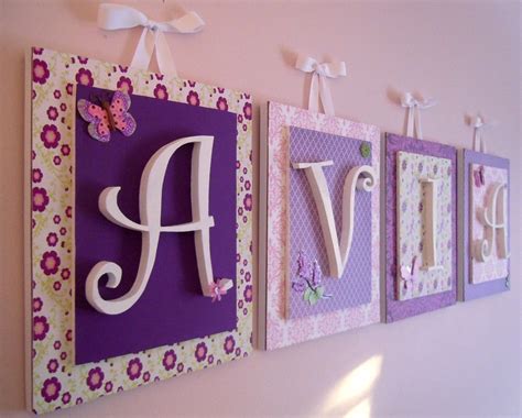 Details About Purple Nursery Letters Purple Nursery Wall Art