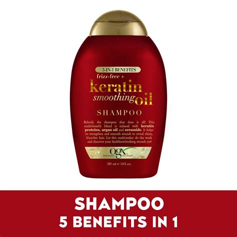 Ogx 5 In 1 Benefits Shine Enhancing Daily Shampoo With Keratin 13 Fl Oz