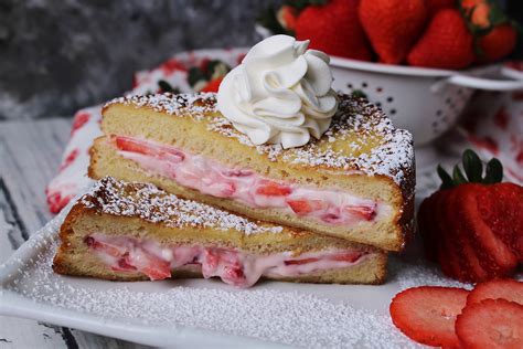 Strawberry Cheesecake French Toast Baked Broiled And Basted