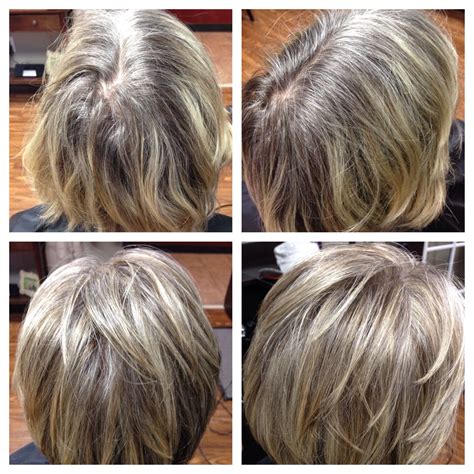 Transition Blending Gray Hair With Highlights Fashion Style