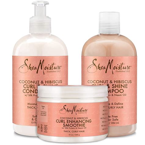 Shea Moisture Coconut And Hibiscus Curl Trio Includes Curl And Shine