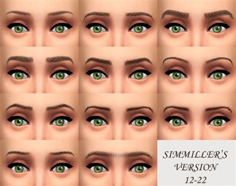 Default Replacement Eyebrows By Simmiller Sims 4 Hair