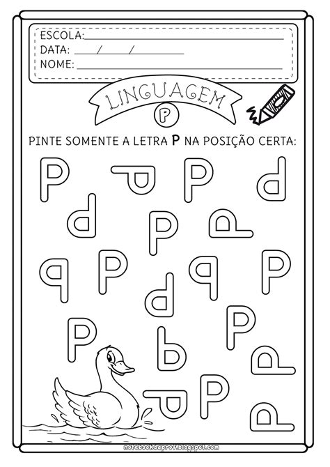 Plano De Aula Letra P Educa O Infantil Edukita