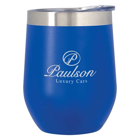 Promotional 12 Oz Vinay Stemless Wine Glass Personalized With Your Custom Logo