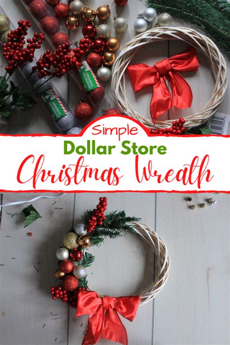 Simple Dollar Store Diy Christmas Wreath A Sprinkle Of Joy