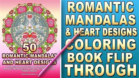 Video Preview Of The Coloring Book 50 Romantic Mandalas And Heart