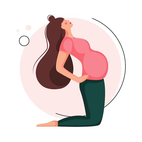 premium vector pregnant woman doing yoga prenatal exercise beautiful pregnant woman is
