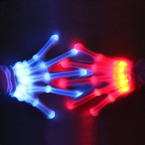 These Skeletal Led Light Gloves Has 12 Colors And 13 Color Changing