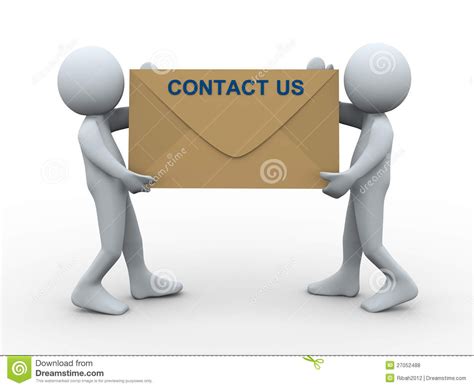 3d People Contact Us Envelope Stock Illustration - Image: 27052488
