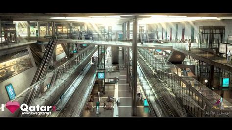 Al Rail Qatar Railways Doha Metro Station Visual Hd Youtube