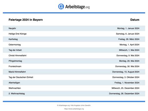 Feiertage 2024 In Bayern • Termine And Infos