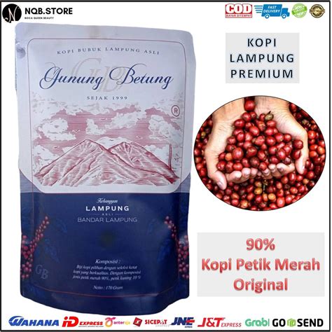 Jual Kopi Bubuk Lampung Premium Asli Cap Gunung Betung Petik Merah A