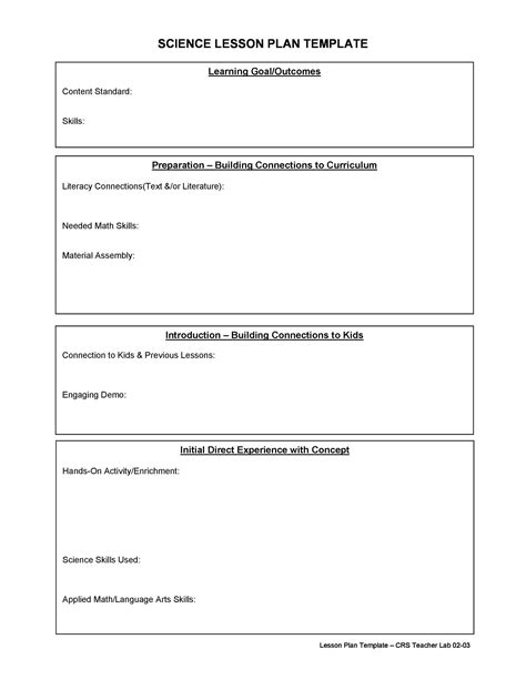 Elementary Art Lesson Plan Template Best Of 44 Free Lesson Plan