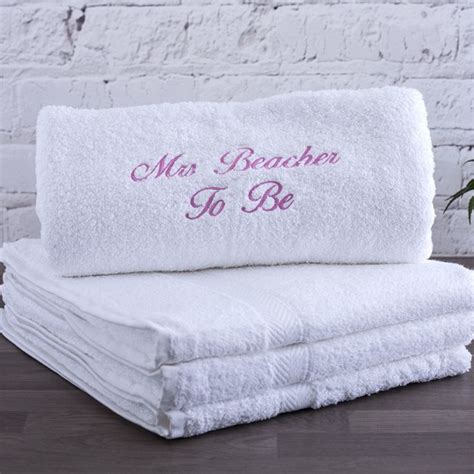 Personalised Embroidered Luxury His And Hers Bath Towels The T