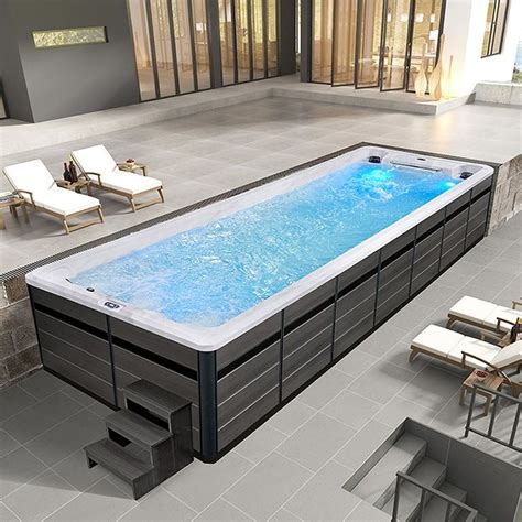 Hot Item 8m Length Indoor With Massage Jets Rectangle Swimming Pool In 2020 Swimming Pools