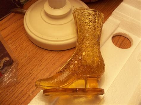 Old Pattern Glass High Top Shoe On Platform Unmarked And Truey Antique Collectors Weekly