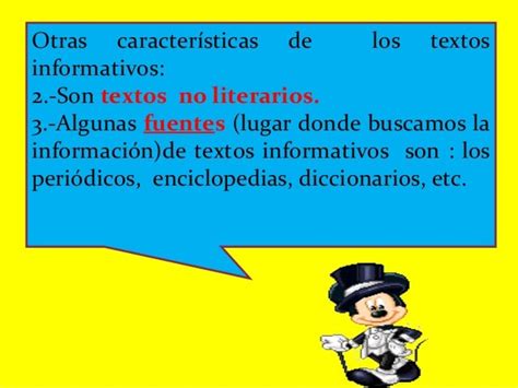 CaracterÍsticas De Los Textos Informativos