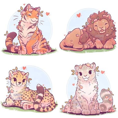 Naomi Lord Art On Instagram 🌸 Heres All The Big Cats Ive Drawn So