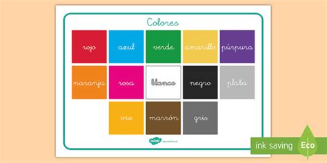 Tapiz De Vocabulario Los Colores Teacher Made Twinkl
