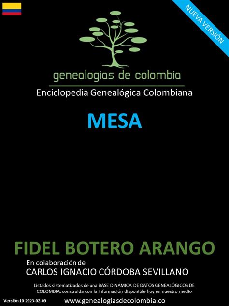 Genealog As De La Famila De Apellido Mesa En Colombia