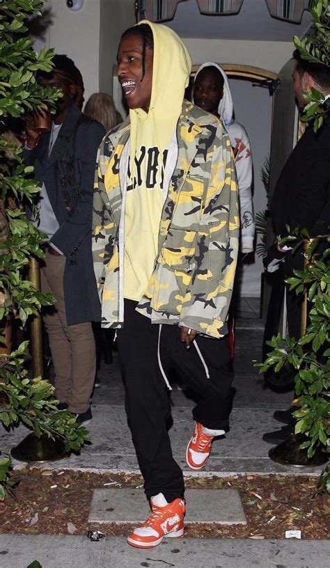 Spotted Asap Rocky In Vlone Jacket Asap Mob Hoodie Nike X Supreme