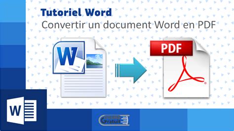 Comment Convertir Un Document Word En Pdf Tutoriel Word