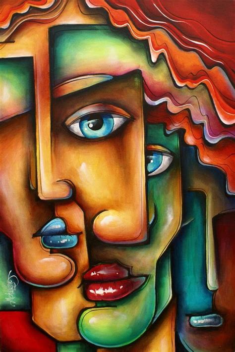 Mixed Emotions Michael Lang Art Abstract Art Painting Cubist Art