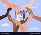 Solidarity and unity concept Royalty Free Vector Image