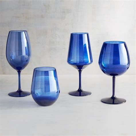 Clarity Blue Acrylic Stemware Acrylic Wine Glasses Acrylic Stemware Acrylic Drinkware