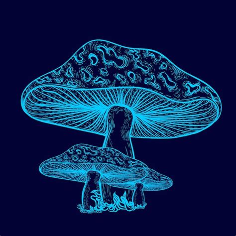 Premium Vector Neon Color Of Mushroom