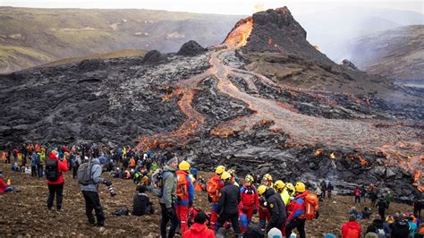 Iceland Volcano Hikers Evacuated As Lava Spurts From New