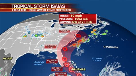 Tropical Storm Isaias Slamming Puerto Rico As Track Shifts To Floridas