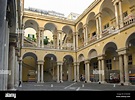 Central Hallway inside the Palazzo dell'Università in Genoa, Liguria ...