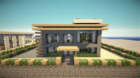 A Wool And Sandstone Modern House Minecraft Project