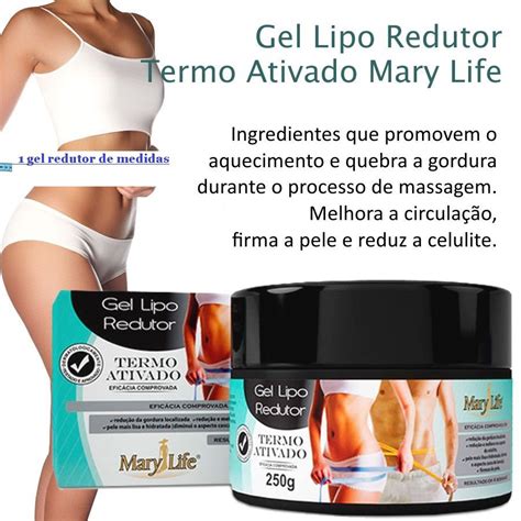 Gel Lipo Redutor Medidas Queima Gorduras Mary Life Shopee Brasil
