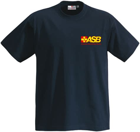 T Shirt Tinte Bestickt Mit Asb Logo Ms Rescue