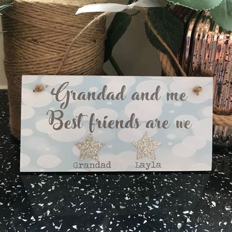 Grandad Plaque Grandad T Fathers Day Fathers Day For Etsy Uk In